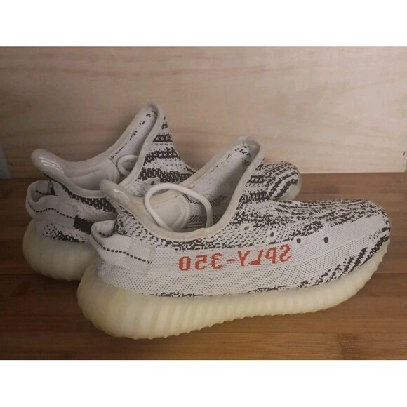 adidas Yeezy Boost 350 V2 Zebra CP9654 Men\'s Low Top Sneakers White Black SIZE 7 main image 4